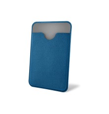 Чехол-картхолдер Favor на клеевой основе на телефон для пластиковых карт и и карт доступа, синий