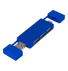 Mulan Двойной USB 2.0-хаб, синий