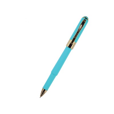 Купить Ручка пластиковая шариковая Monaco, 0,5мм, синие чернила, небесно-голубой с нанесением