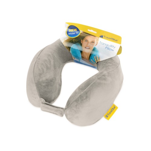 Купить Подушка набивная Travel Blue Tranquility Pillow, светло-серый с нанесением логотипа Купить Подушка набивная Travel Blue Tranquility Pillow, светло-серый с нанесением логотипа
