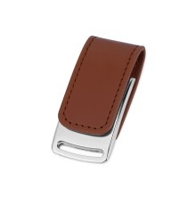 Флеш-карта USB 2.0 16 Gb с магнитным замком Vigo, светло-коричневый/серебристый