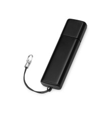 Флеш-карта USB 2.0 16 Gb металлическая с колпачком Borgir, черный
