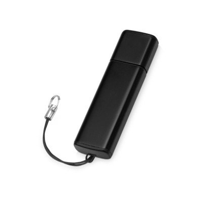 Купить Флеш-карта USB 2.0 16 Gb металлическая с колпачком Borgir, черный с нанесением