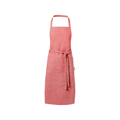Купить Pheebs 200 g/m2 recycled cotton apron, красный яркий с нанесением логотипа