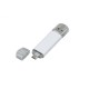 Купить USB-флешка на 64 ГБ.c дополнительным разъемом Micro USB, белый с нанесением логотипа
