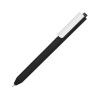 Купить Ручка шариковая Pigra модель P03 PRM софт-тач, черный/белый с нанесением логотипа