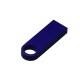 Купить USB 2.0-флешка на 16 Гб с мини чипом и круглым отверстием, синий с нанесением логотипа