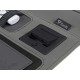Купить Органайзер с беспроводной зарядкой 5000 mAh Powernote, темно-серый с нанесением логотипа