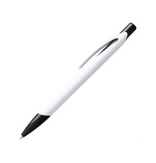 Ручка пластиковая шариковая CITIX, белый/черный Ручка пластиковая шариковая CITIX, белый/черный
