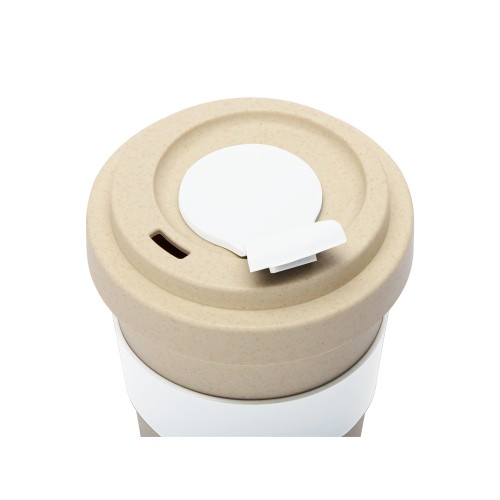 Купить Стакан из пшеничного волокна Flava, белый с нанесением логотипа