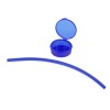 Купить Силиконовая трубочка Fresh в пластиковом кейсе, синий с нанесением логотипа