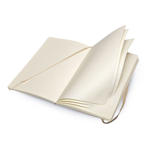 Купить Записная книжка Moleskine Classic Soft (в линейку), Large (13х21см), бежевый с нанесением логотипа