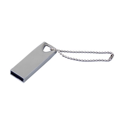 Купить USB 2.0-флешка на 16 Гб с мини чипом, компактный дизайн, стильное отверстие для цепочки с нанесением логотипа