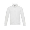 Купить Galena унисекс-свитер с полноразмерной молнией из переработанных материалов Aware™  - Белый с нанесением логотипа