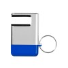 Купить Подставка-брелок для мобильного телефона GoGo, серебристый/синий с нанесением логотипа