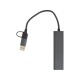 Купить USB-концентратор Command, серый с нанесением логотипа