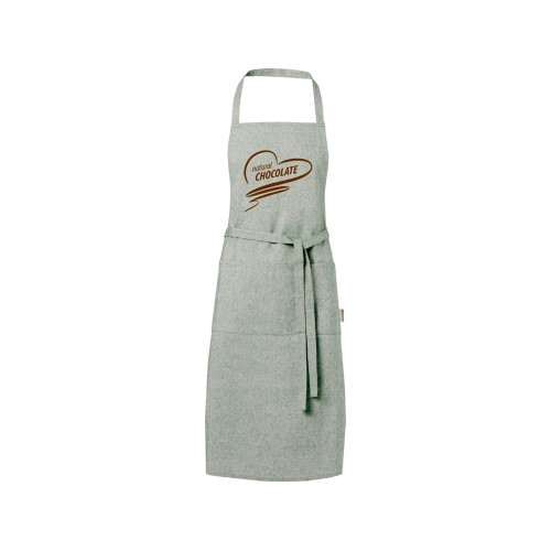 Купить Pheebs 200 g/m2 recycled cotton apron, зеленый яркий с нанесением логотипа