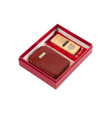 Подарочный набор: визитница и стильная зажигалка