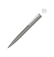 Металлическая шариковая ручка soft touch Brush gum, серый