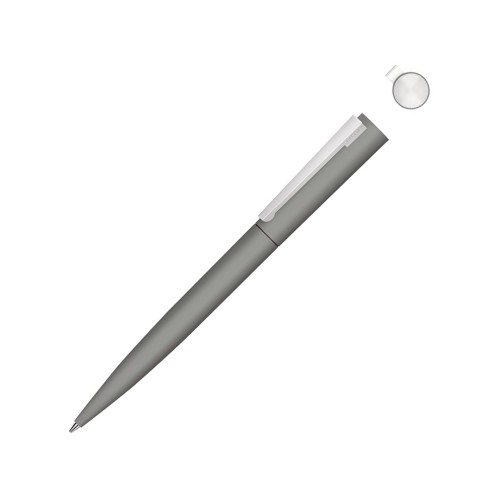 Купить Металлическая шариковая ручка soft touch Brush gum, серый с нанесением логотипа Купить Металлическая шариковая ручка soft touch Brush gum, серый с нанесением логотипа