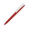 Купить Ручка пластиковая soft-touch шариковая Zorro, красный/белый с нанесением логотипа
