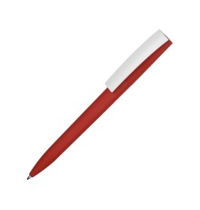 Ручка пластиковая soft-touch шариковая Zorro, красный/белый