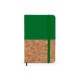 Купить Блокнот А6 IRIS с комбинированной обложкой, натуральный/папоротник с нанесением логотипа