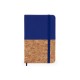 Купить Блокнот А6 IRIS с комбинированной обложкой, натуральный/королевский синий с нанесением логотипа