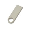 Купить USB 2.0-флешка на 64 Гб с мини чипом и круглым отверстием, серебристый с нанесением логотипа