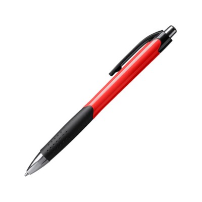 Купить Ручка пластиковая шариковая DANTE, черный/красный с нанесением логотипа