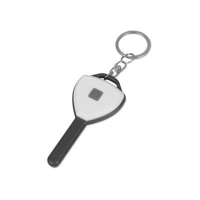 Купить Брелок-фонарик COB Switch, белый/серый с нанесением