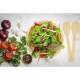 Купить Argulls, бамбуковая салатница и приборы, natural с нанесением логотипа