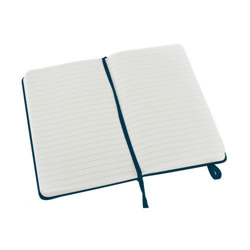 Купить Записная книжка Moleskine Classic (в линейку) в твердой обложке, Pocket (9x14см), голубой сапфир с нанесением логотипа