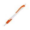 Купить Ручка шариковая Santa Monica, белый/оранжевый, черные чернила с нанесением логотипа