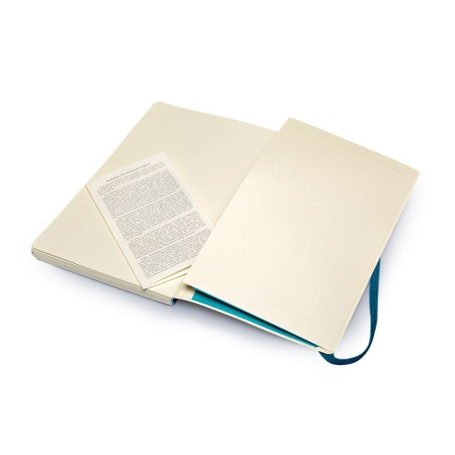 Купить Записная книжка Moleskine Classic Soft (в линейку), Large (13х21см), бирюзовый с нанесением логотипа