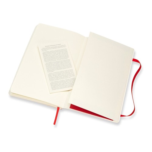 Купить Записная книжка Moleskine Classic Soft (нелинованный), Large (13х21см), красный с нанесением логотипа