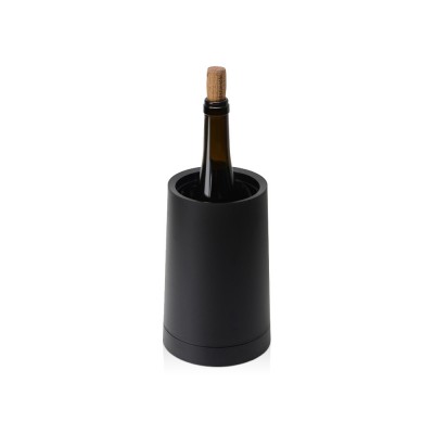 Купить Охладитель Cooler Pot 2.0 для бутылки цельный, черный с нанесением