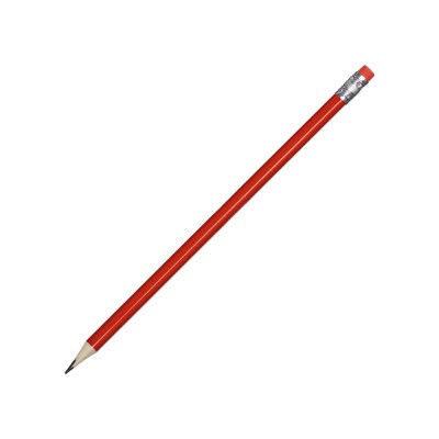 Купить Трехгранный карандаш Графит 3D, красный с нанесением логотипа