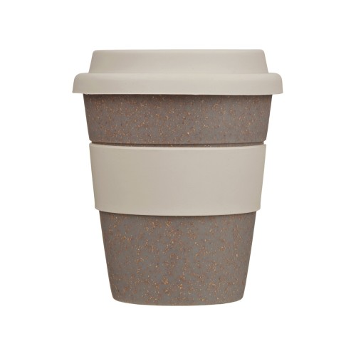 Купить Стакан с силиконовой крышкой Cafe, beige с нанесением логотипа