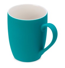Кружка с покрытием soft-touch Tulip Gum, бирюзовый 320C