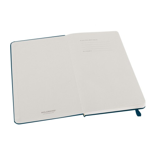 Купить Записная книжка Moleskine Classic (в линейку) в твердой обложке, Large (13х21см), сапфир с нанесением логотипа