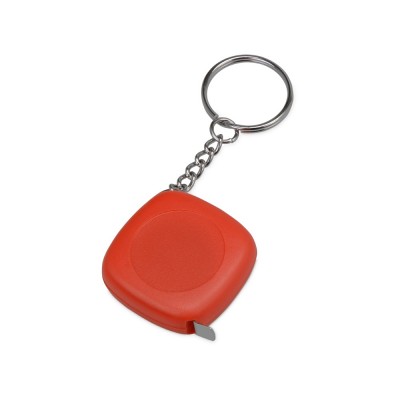 Купить Брелок-рулетка 1м Block, красный с нанесением логотипа