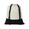 Купить Рюкзак-мешок Cotton из хлопка 170 г, натуральный/черный с нанесением логотипа