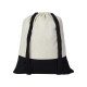 Купить Рюкзак-мешок Cotton из хлопка 170 г, натуральный/черный с нанесением логотипа