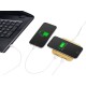 Купить USB-хаб с беспроводной зарядкой из бамбука Plato с нанесением логотипа