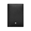 Купить Визитница с угловым отделением Sartorial. Montblanc, черный/индиго с нанесением логотипа