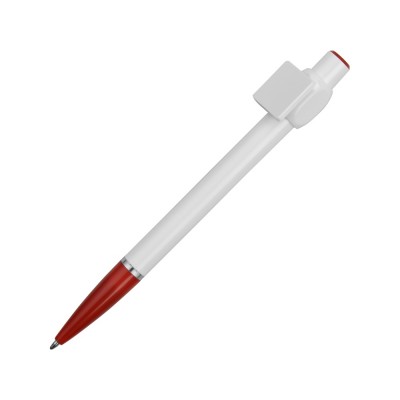 Купить Ручка шариковая Тенерифе, белый/красный с нанесением