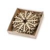 Купить Набор деревянных снежинок, 6шт с нанесением логотипа