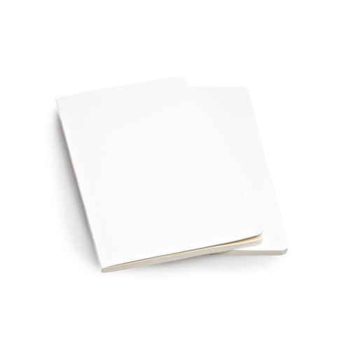 Купить Записная книжка Moleskine Volant (в линейку, 2 шт.), Large (13х21см), белый с нанесением логотипа