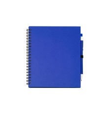 Блокнот LEYNAX с ручкой из переработанного картона, королевский синий